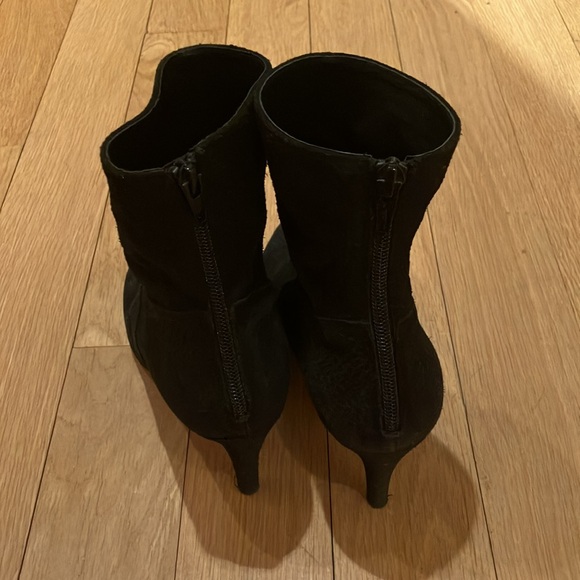 Free people black suede pointed toe heeled booties - Picture 4 of 7